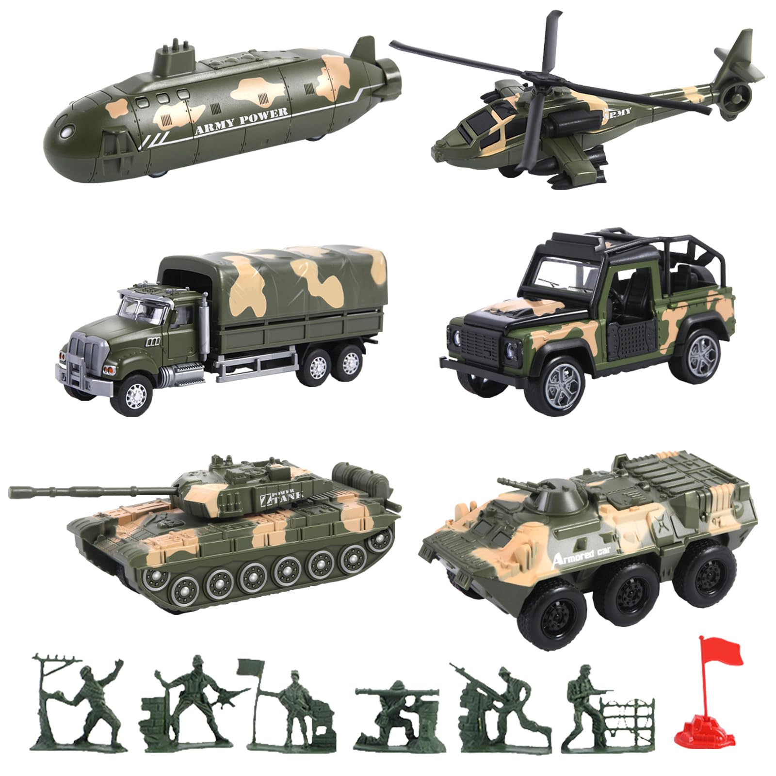 Amazon.com: OTONOPI Military Vehicle Set Assorted Army Model Car